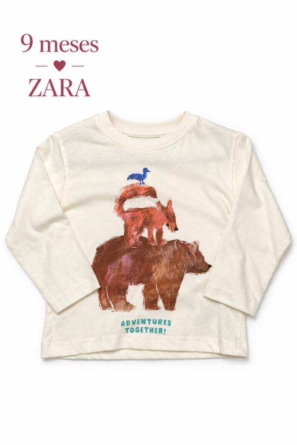 Producto - Remera manga larga Zara 9 meses nueva - 0