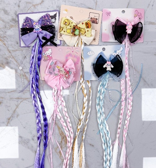 Producto - Hebillas moño con trenzas surtido pack x12u (WA014)