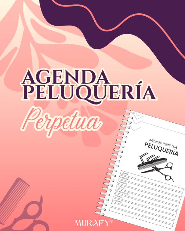 Producto - Agenda de peluquería perpetua a pedido /6p./