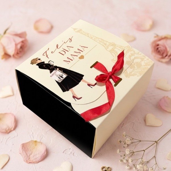 Producto - Caja linea paris con lazo17x17x10