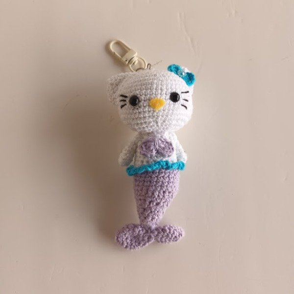 Producto - Llavero Amigurumi Hello Kitty Sirena Crochet