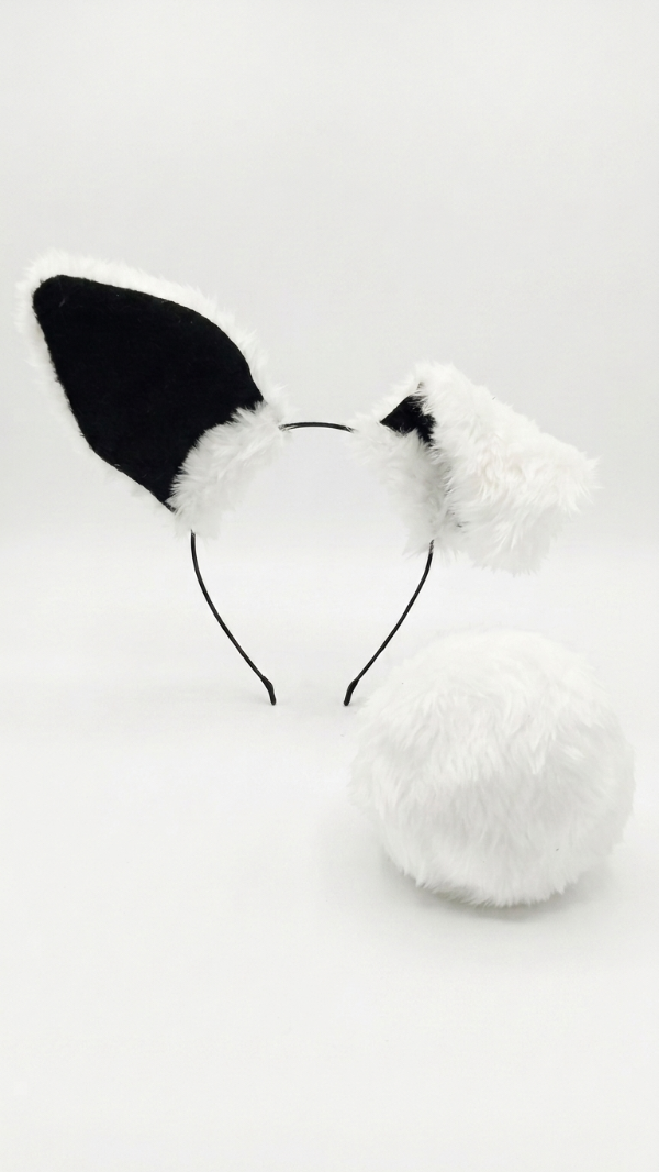 Producto - conjunto de conejo en peluche blanco - 1