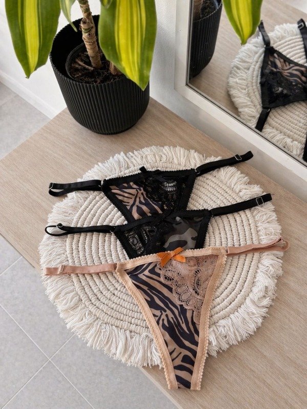 Producto - Pack x3 bombis estampa - micro y encaje
