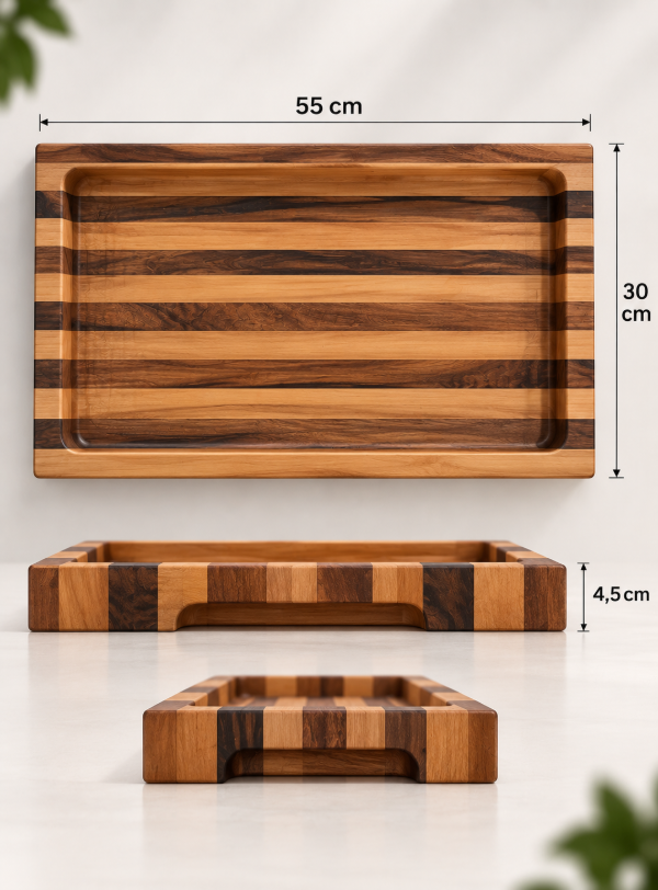 Producto - Set x3 bandejas "N23" combinadas guatambú y guayubira - 3