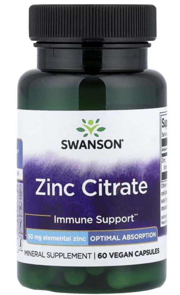 Producto - Swanson - Zinc Citrate 50 mg x 60 capsulas