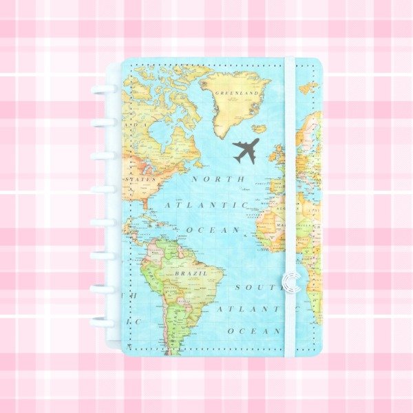 Producto - Cuaderno Inteligente A5 Mapa Mundi Azul - 0