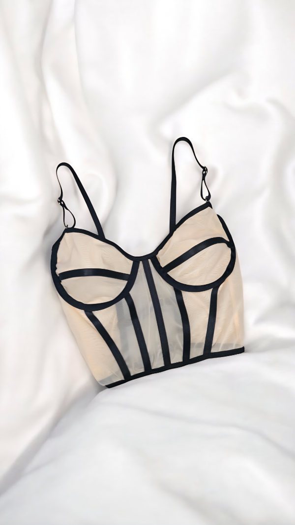 Producto - bustier Olivia nude y negro