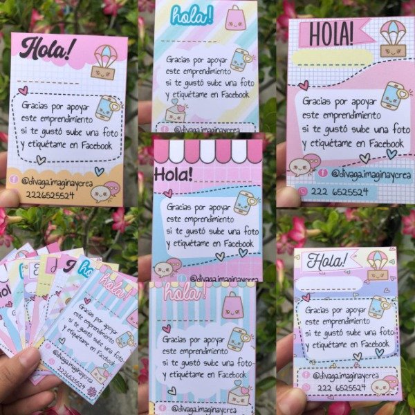 Producto - Tarjetas de agradecimientos y clientes