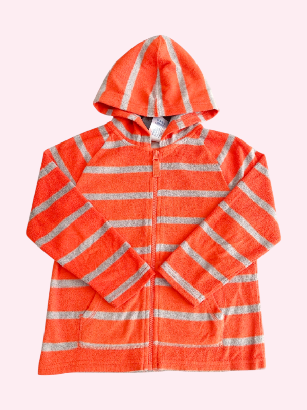 Producto - Campera micropolar rayada gris y naranja 365 Kids 5 años