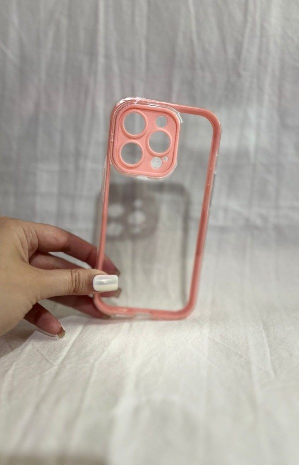 Producto - Iph 14 pro funda 360 rosa con proteccion del borde de camaras