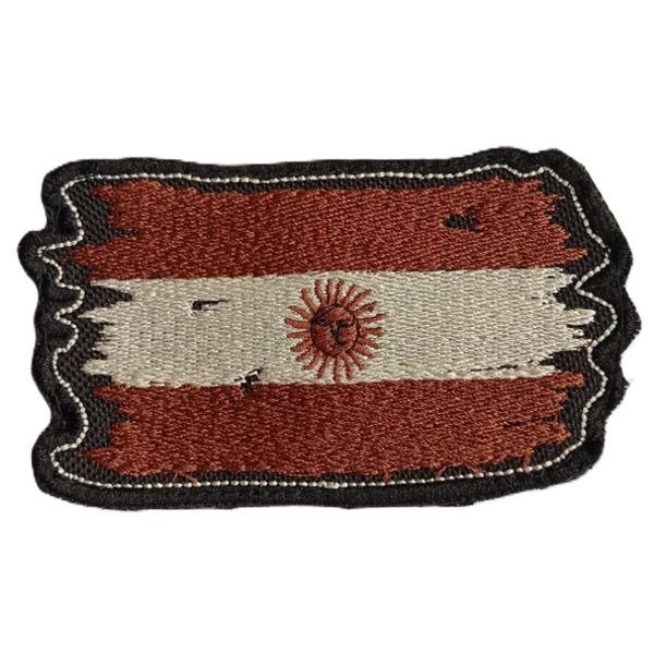 Producto - Parche Bordado Bandera Argentina Gastada Desert