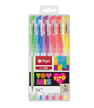 Producto - ROLLER BALL FILGO FLUO X 6