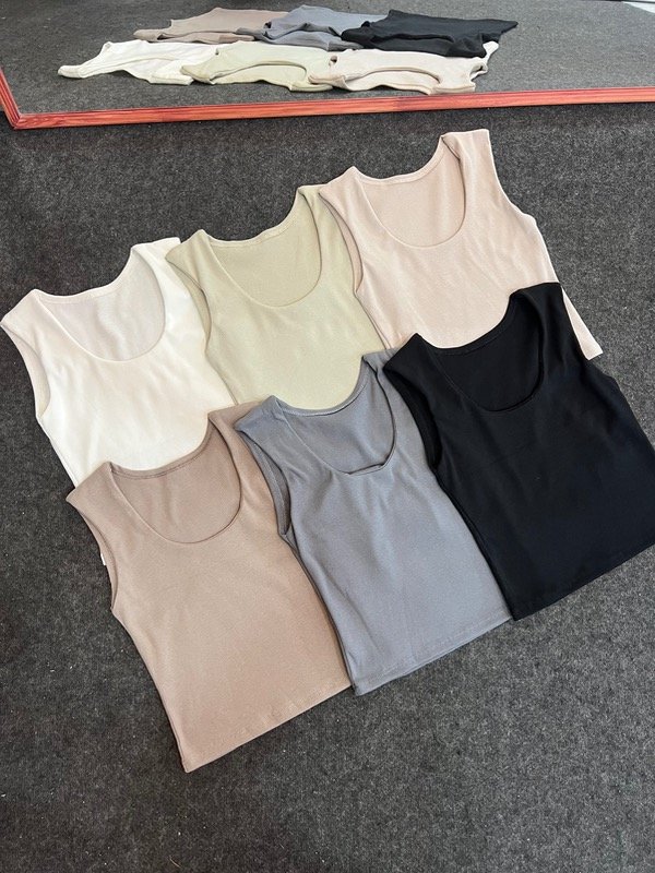 Producto - Musculosa cuello redondo algodón premium