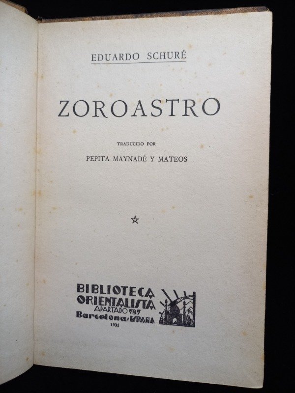 Producto - Zoroastro - Eduardo Schure - 2