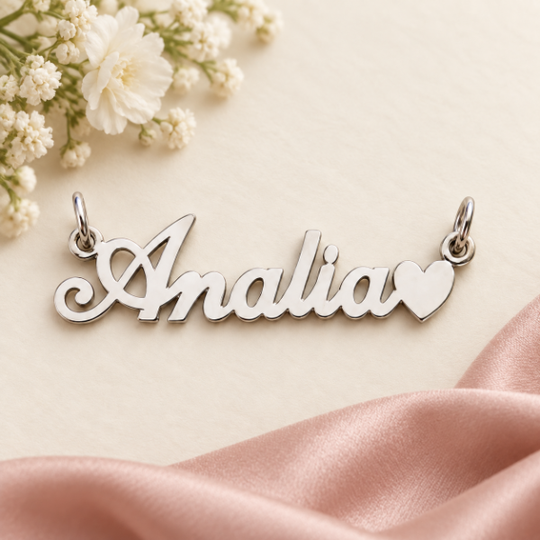 Producto - Dije Nombre Personalizado Calado en Plata - 2