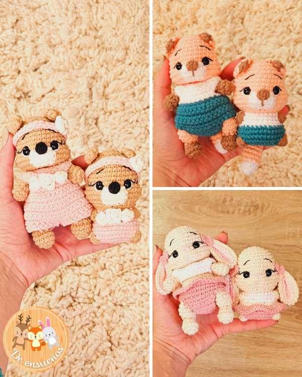 Producto - Minis bebes del bosque 1 - (6 guías de tejido)