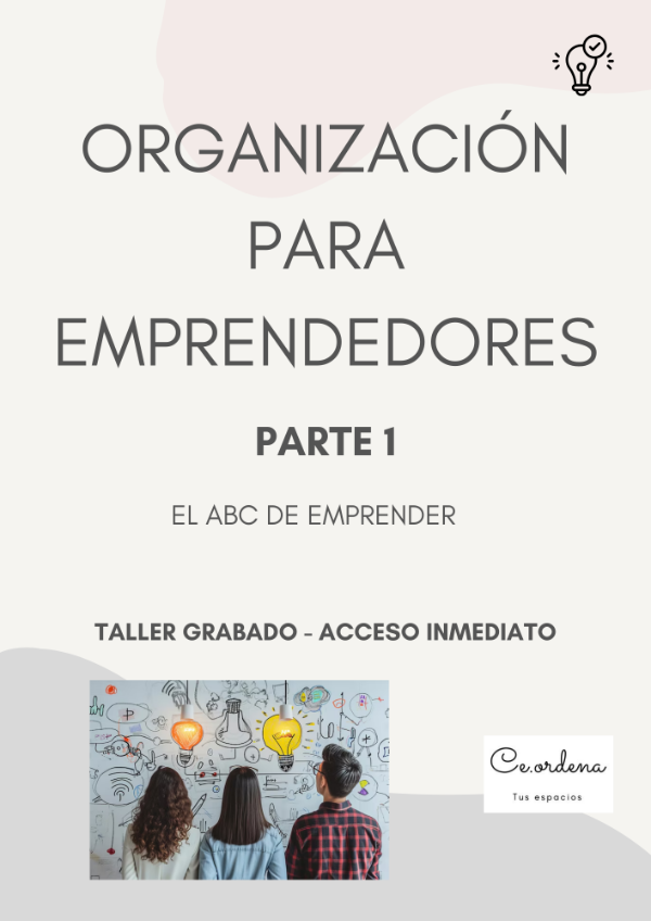 Producto - TALLER: ORGANIZACIÓN PARA EMPRENDEDORES: PARTE 1-