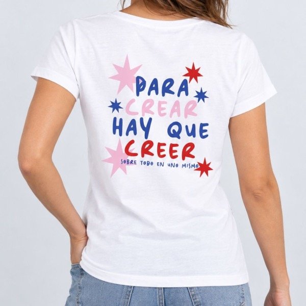 Producto - Remera Creer y Crear (cuello V) - 0