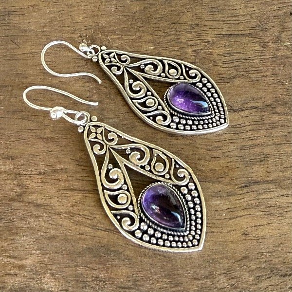 Producto - Aros Devi Plata Amatista