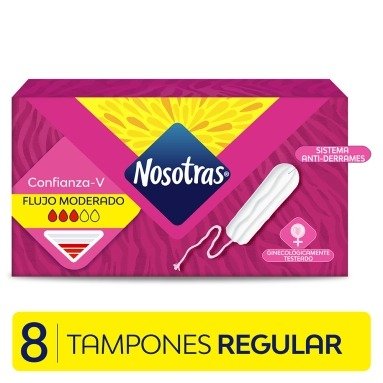 Producto - TAMPONES NOSOTRAS - SIN APLICADOR - REGULAR/FLUJO REGULAR - 8U