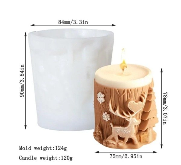 Producto - Molde Silicona Velon Corteza c/Ciervos - 1