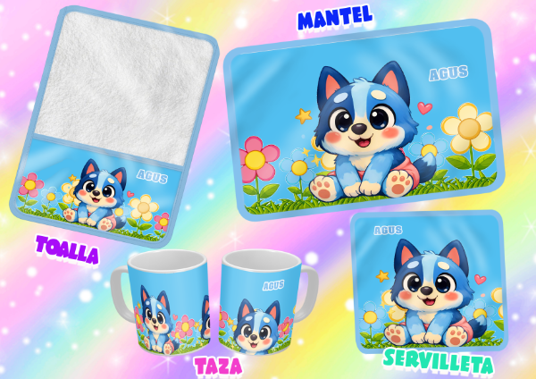 Producto - SET DE 4 ELEMENTOS BLUEY CUTE