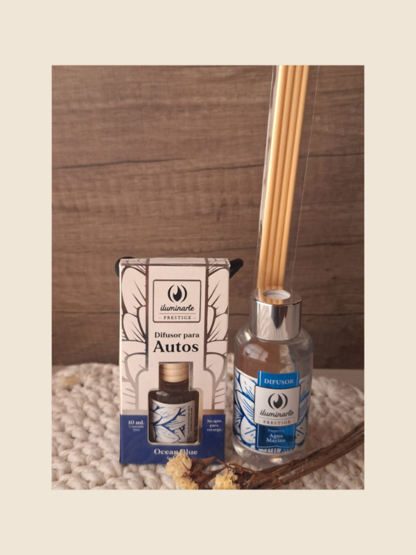 Producto - Set "Difusor aromático Iluminarte Agua Marina"