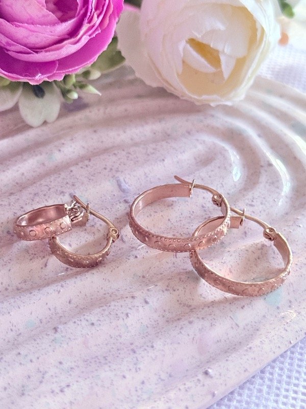 Producto - Argollitas con puntitos Rosé