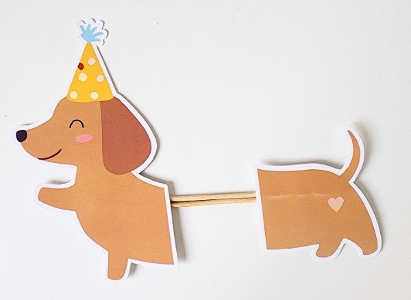 Producto - Perro Salchicha Cake Topper Salchi Atravezando Torta - 3