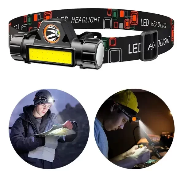 Producto - Linterna Minero Luz Led Recargable Usb