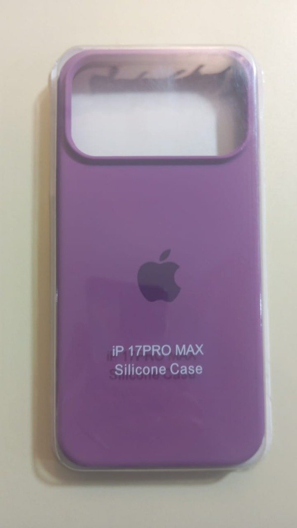 Producto - Funda Silicone Case Violeta Logo para iPhone 17 Pro Max