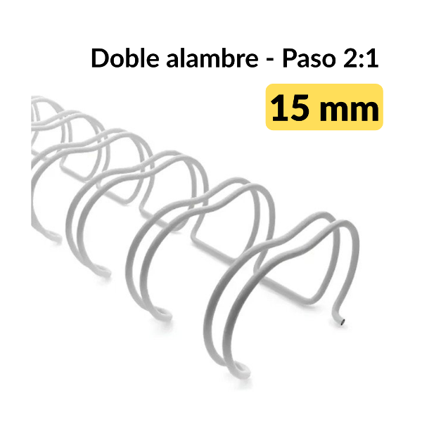 Producto - Anillo Doble Alambre Paso 2:1 15mm - 1