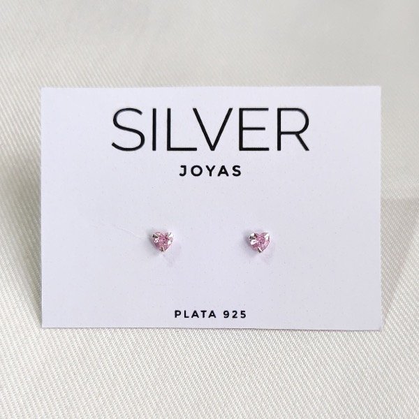 Producto - Aros pasantes corazoncito rosa P
