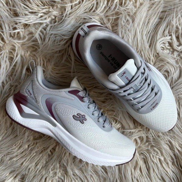 Producto - I RUN RUNNING Gris Bordó