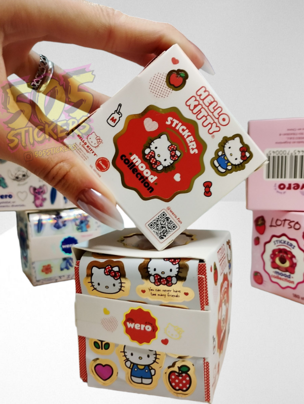 Producto - Stickers wero en caja HELLO KITTY - Rollo de 180 stickers