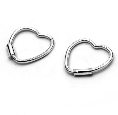 Producto - Argolla corazón plata