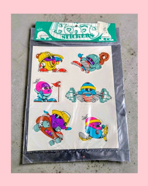 Producto - Plancha de stickers Hendy 80s