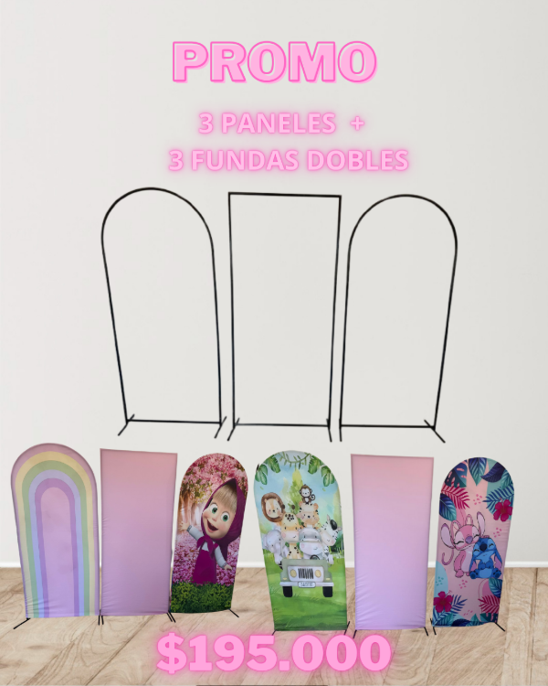 Producto - TRIO DE PANELES CON 3 FUNDAS DOBLES