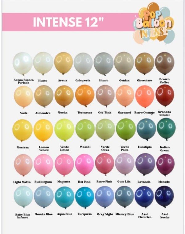 Producto - Globo intense x1u 12"