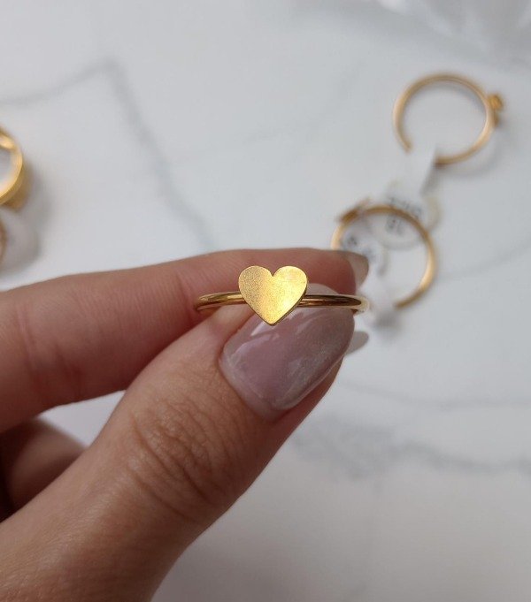 Producto - Anillo Dorado Corazón