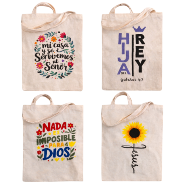 Producto - PROMO Tote Bag Bolsa De Lino Multiuso Pintada A Mano (X2 UNIDADES)