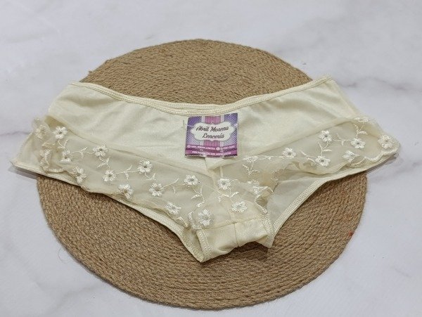 Producto - Andressa culotte de lycra y tul bordado Talle único A3