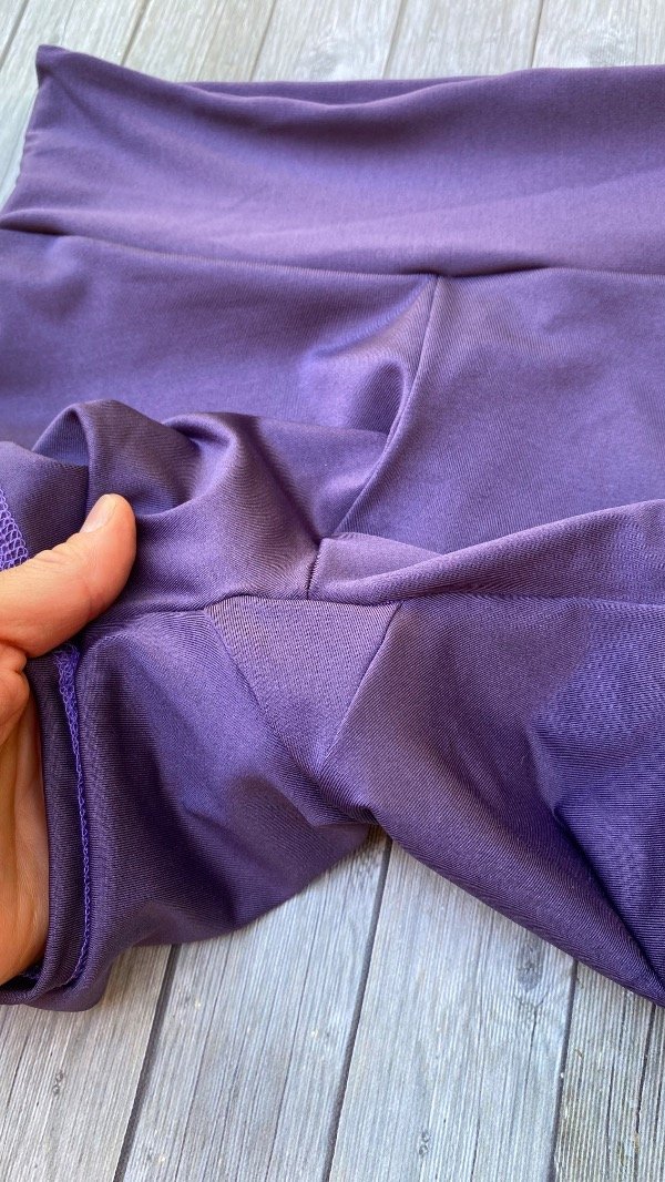 Calza corta morada - tejido intermedio — imagen 2
