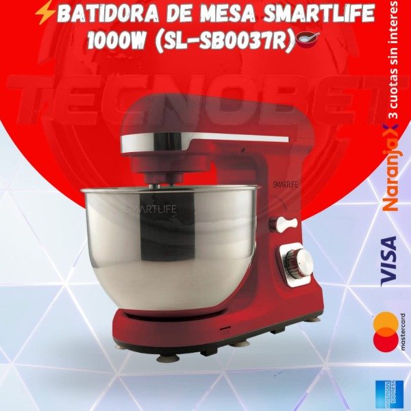 Producto - BATIDORA DE MESA SMARTLIFE ROJA 1000W