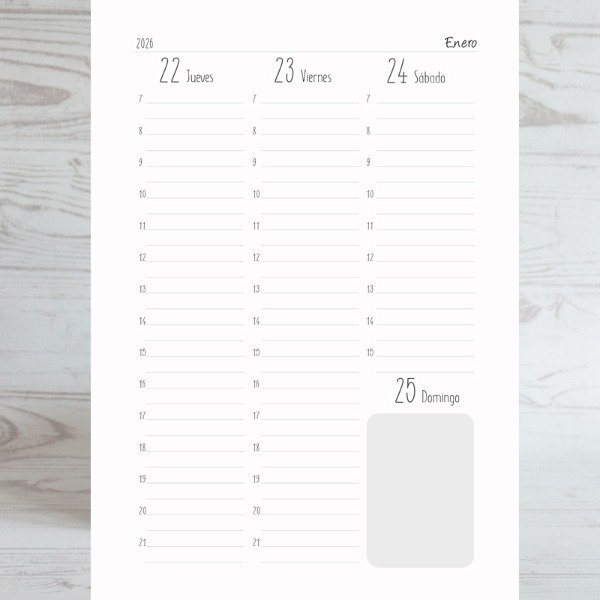 Producto - Agenda Semanal A5 ESPIRAL CON frases CON horarios