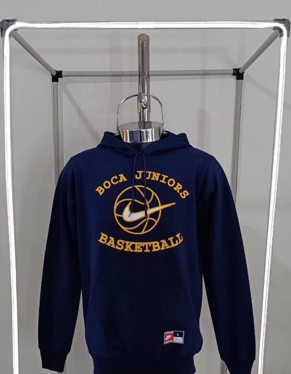 Producto - Buzo Canguro Boca Basketball Azul Marino