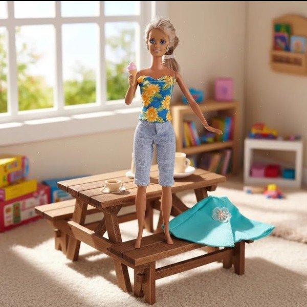 Producto - Conjunto de capa, top y pantalón para muñecas