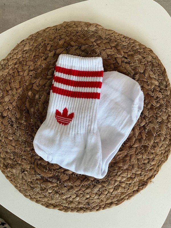 Producto - Medias tenis AD blanco y rojo