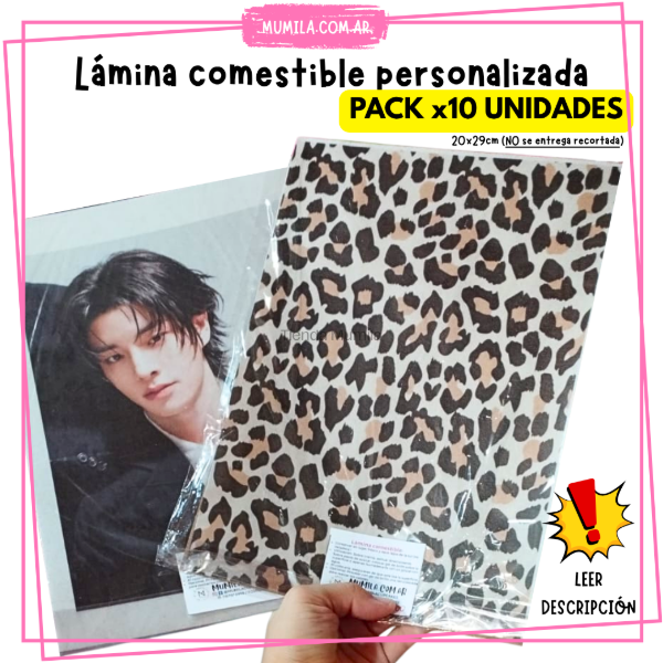 Producto - Lamina comestible personalizada pack x10 unidades LEER DESCRIPCIÓN