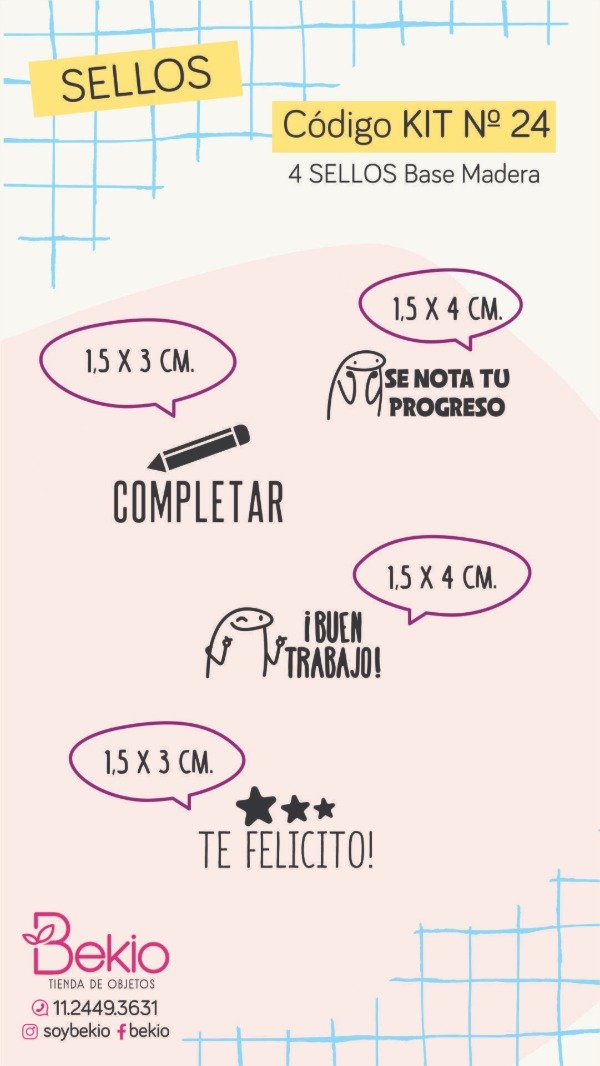 Producto - Kit 24 - Sellos Docentes